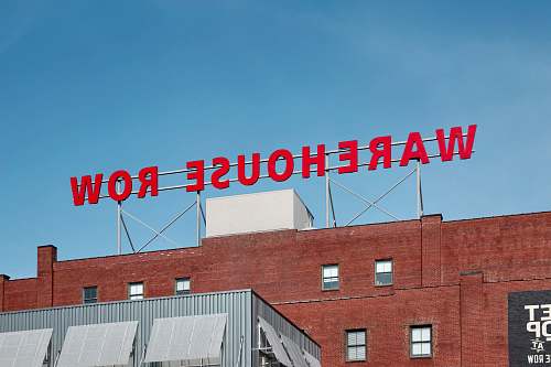 building Warehouse Row signage warehouse row